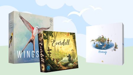 Nature board game deals header image with rolling hills and a cloudy sky