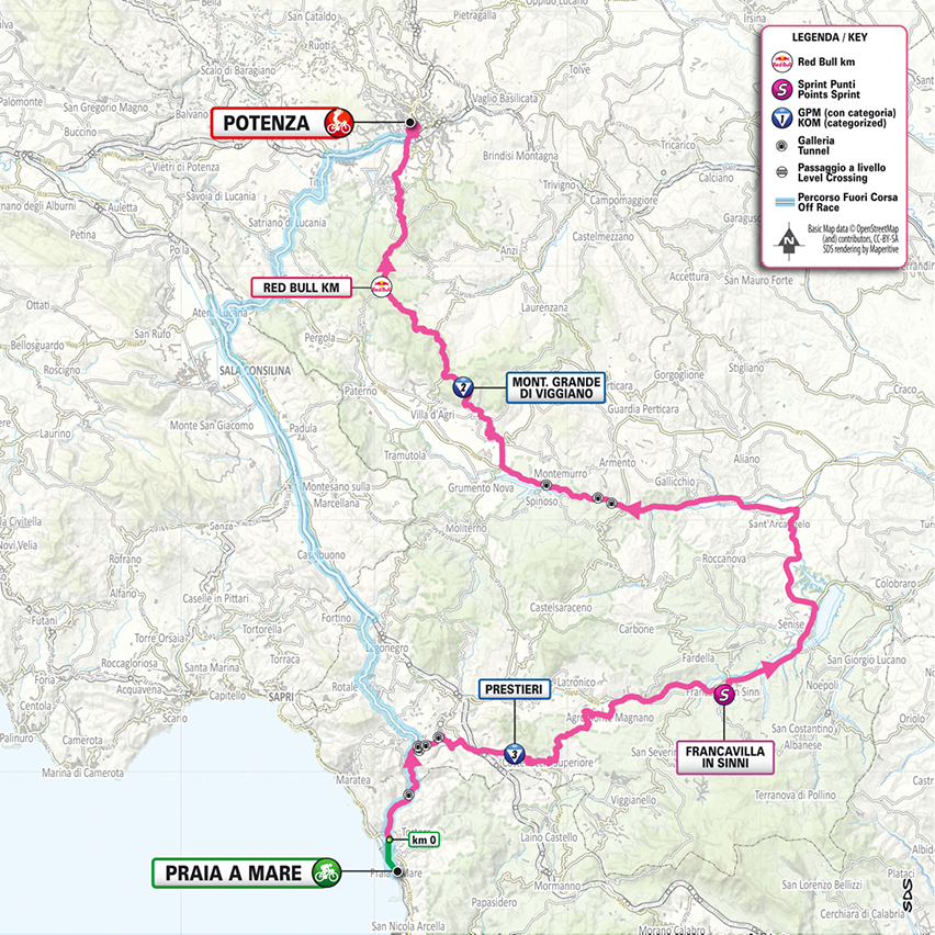 Route information for the 2026 Giro d'Italia