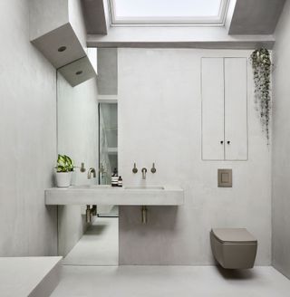 a microcement bathroom design