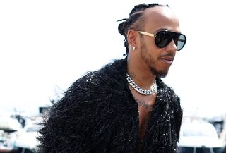 Lewis Hamilton of Great Britain and Mercedes arrive at the Paddock before practice ahead of the F1 Grand Prix of Monaco at Circuit de Monaco on May 24, 2024 in Monte-Carlo, Monaco.