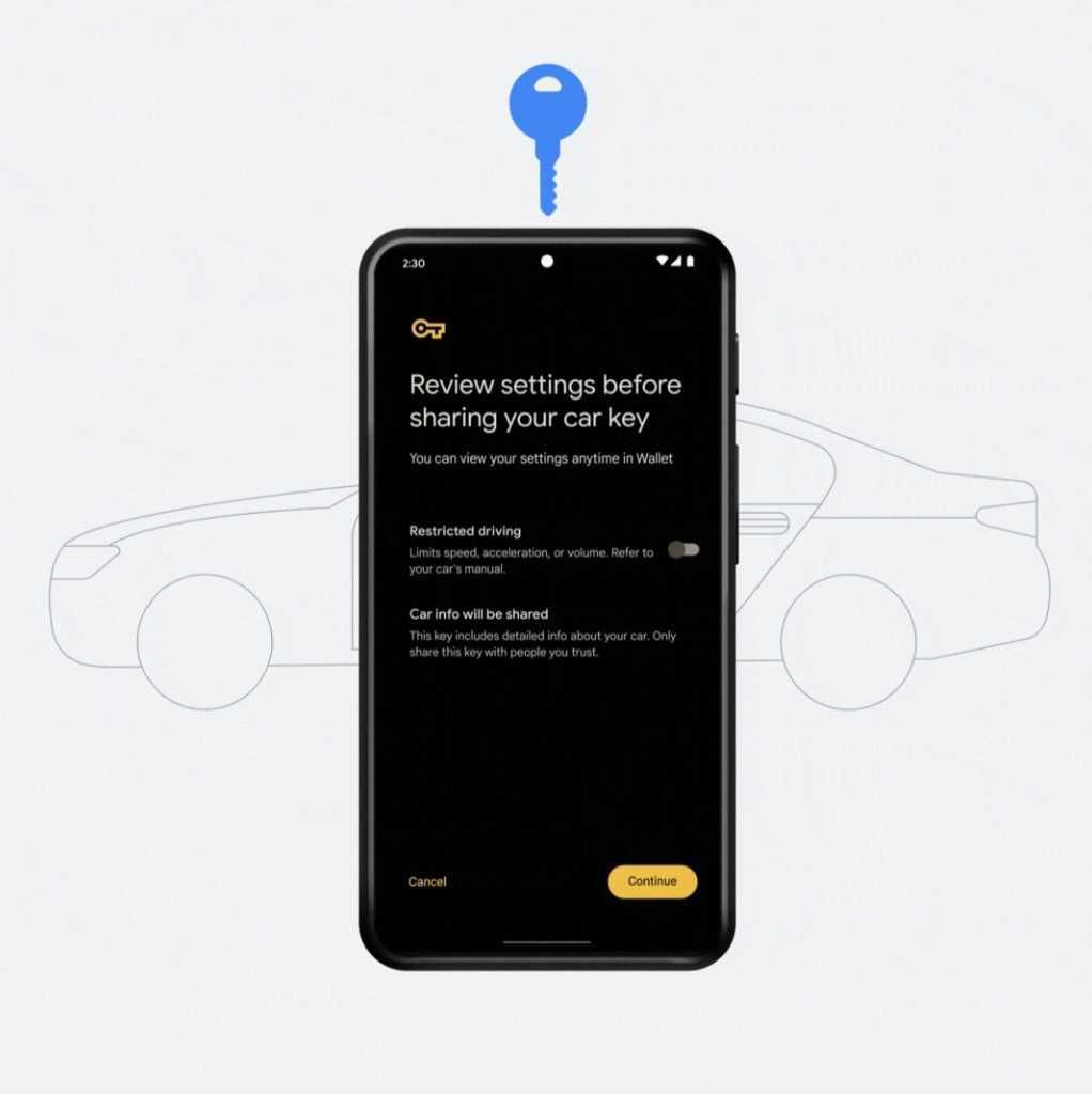 Sharing a digital car key