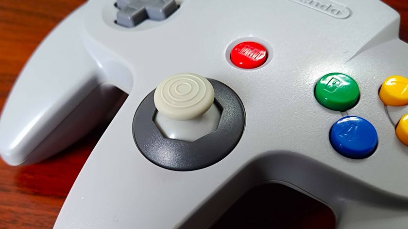 Close up of N64 controller after cleaning with hall-effect thumbstick.