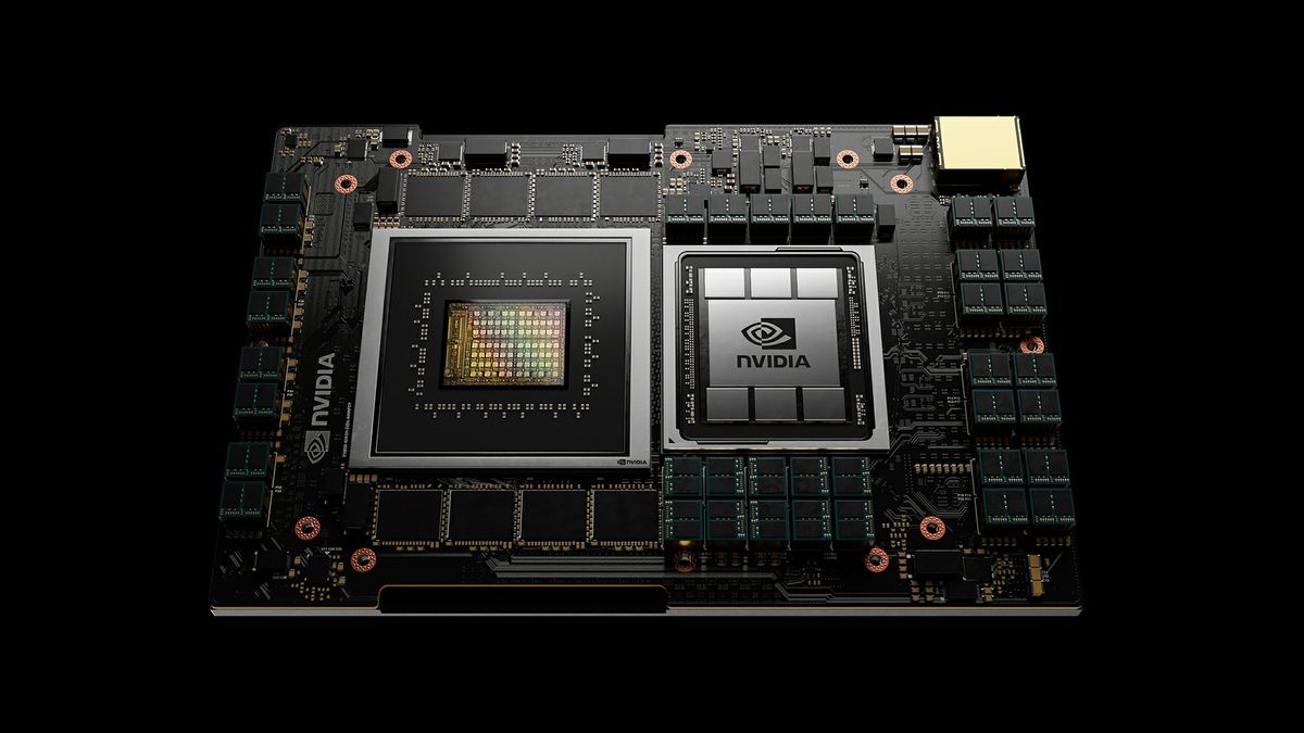 Nvidia&#039;s Grace CPU pictured on a PCB