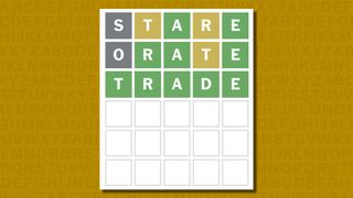 Wordle answer for game 870 on a yellow background