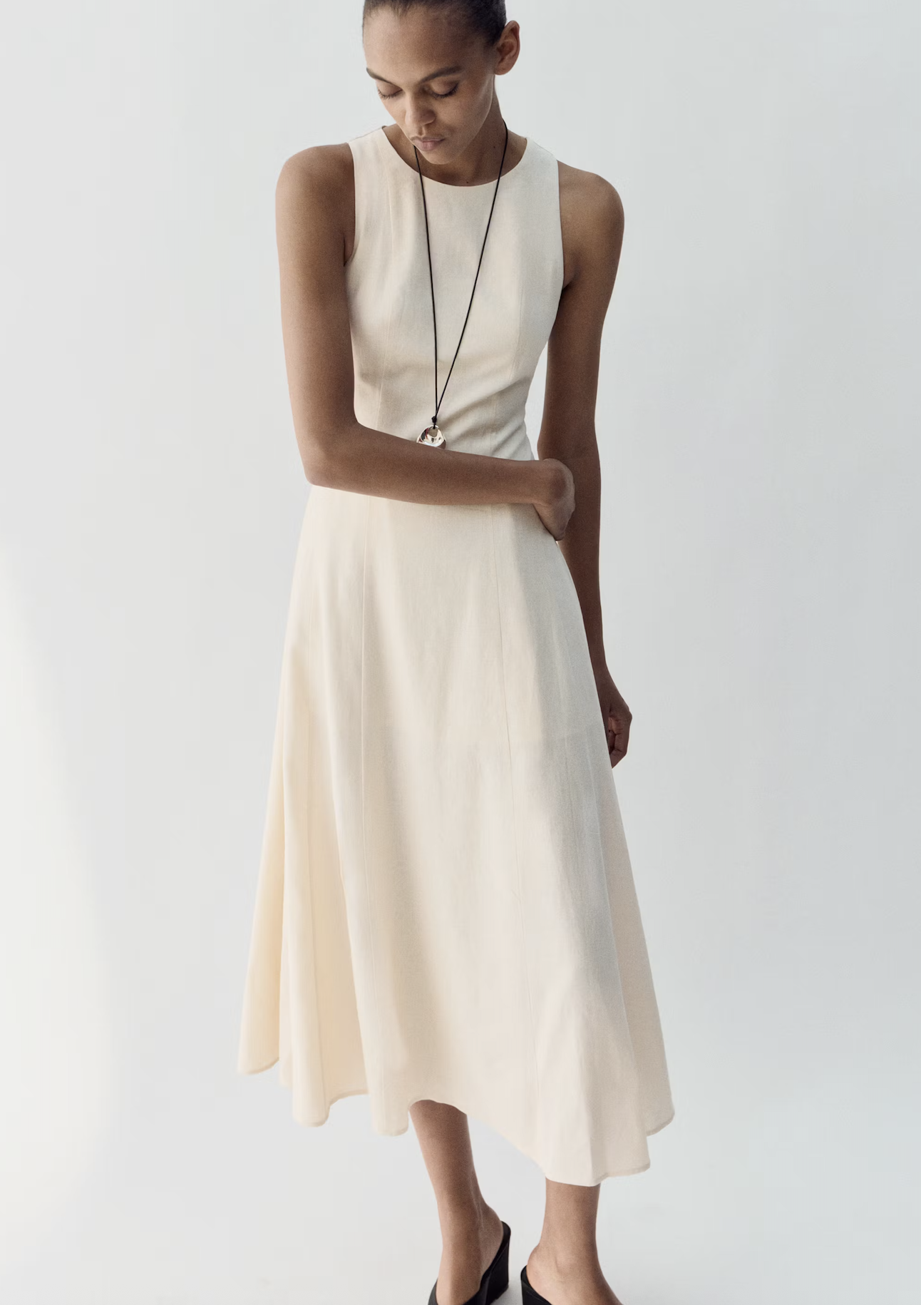 MANGO, A-Line Linen Dress - Women | Mango United Kingdom
