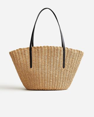 “Como” tote bag made of woven straw