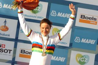 Vos finally won her second road race rainbow jersey