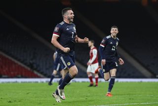 John McGinn celebrates the equaliser