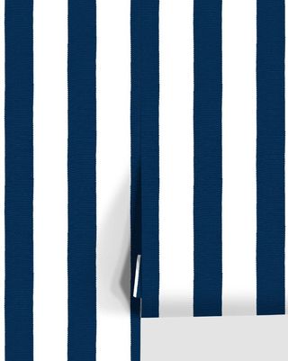Navy blue striped wallpaper