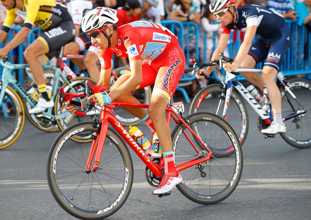 Fabio Aru in action during stage 21 at the Vuelta.