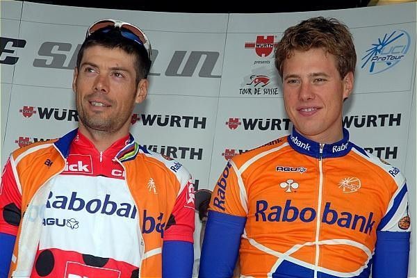 Oscar Freire (Rabobank) at the start.