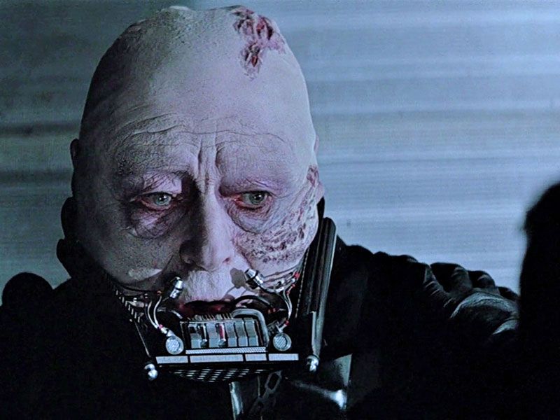 The character of Darth Vader in &quot;Return of the Jedi.&quot;