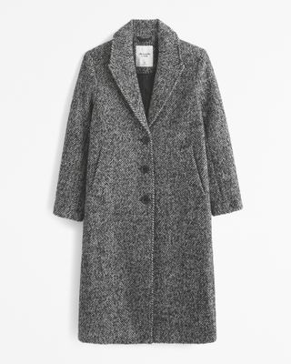 Wool-Blend Tailored Topcoat