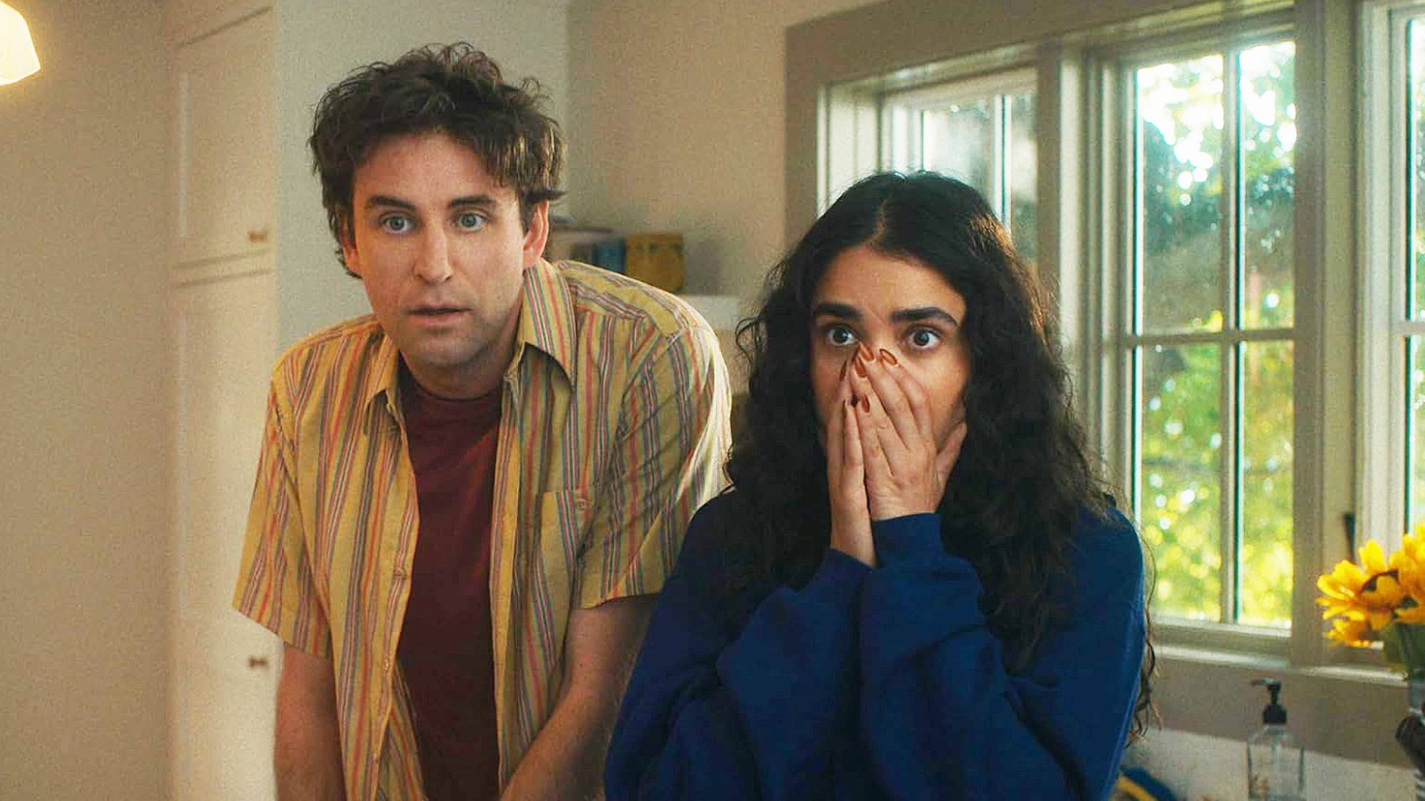 John Reynolds and Geraldine Viswanathan in &quot;Oh, Hi!&quot; movie (2025)