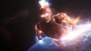 Does space travel in the MCU make any sense? image shows Captain Marvel in space
