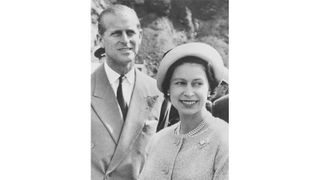 Prince Philip young - 24th June 1959: Queen Elizabeth II with her husband Prince Philip, the Duke of Edinburgh visiting an open pit mine at Knob Lakes during their royal tour of Canada. (Photo by Fox Photos/Getty Images)