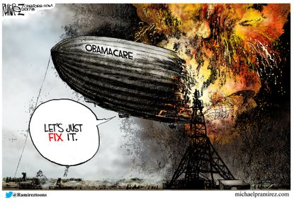 Political Cartoon U.S. Obamacare GOP replacement disaster