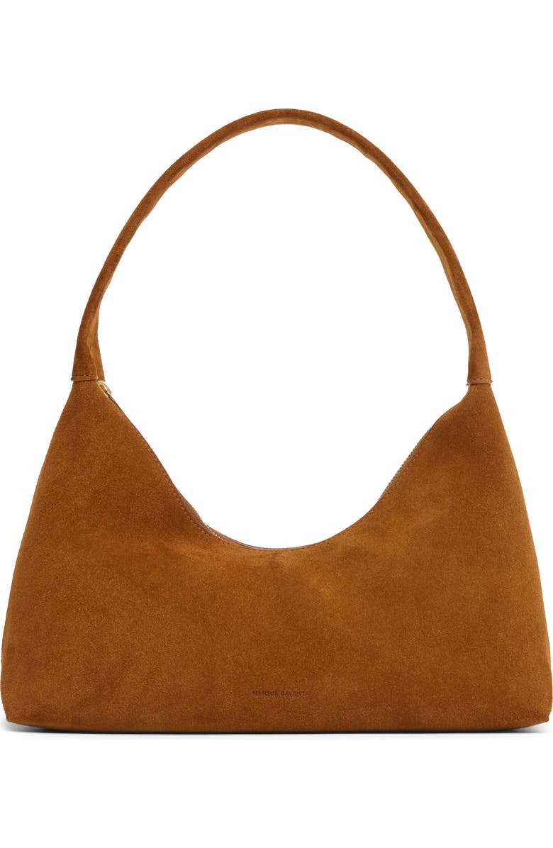 Candy Baguette Suede Shoulder Bag
