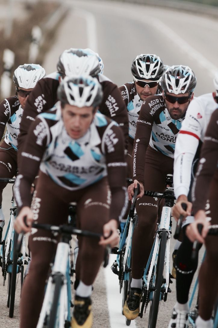 Christophe Riblon sits in the group