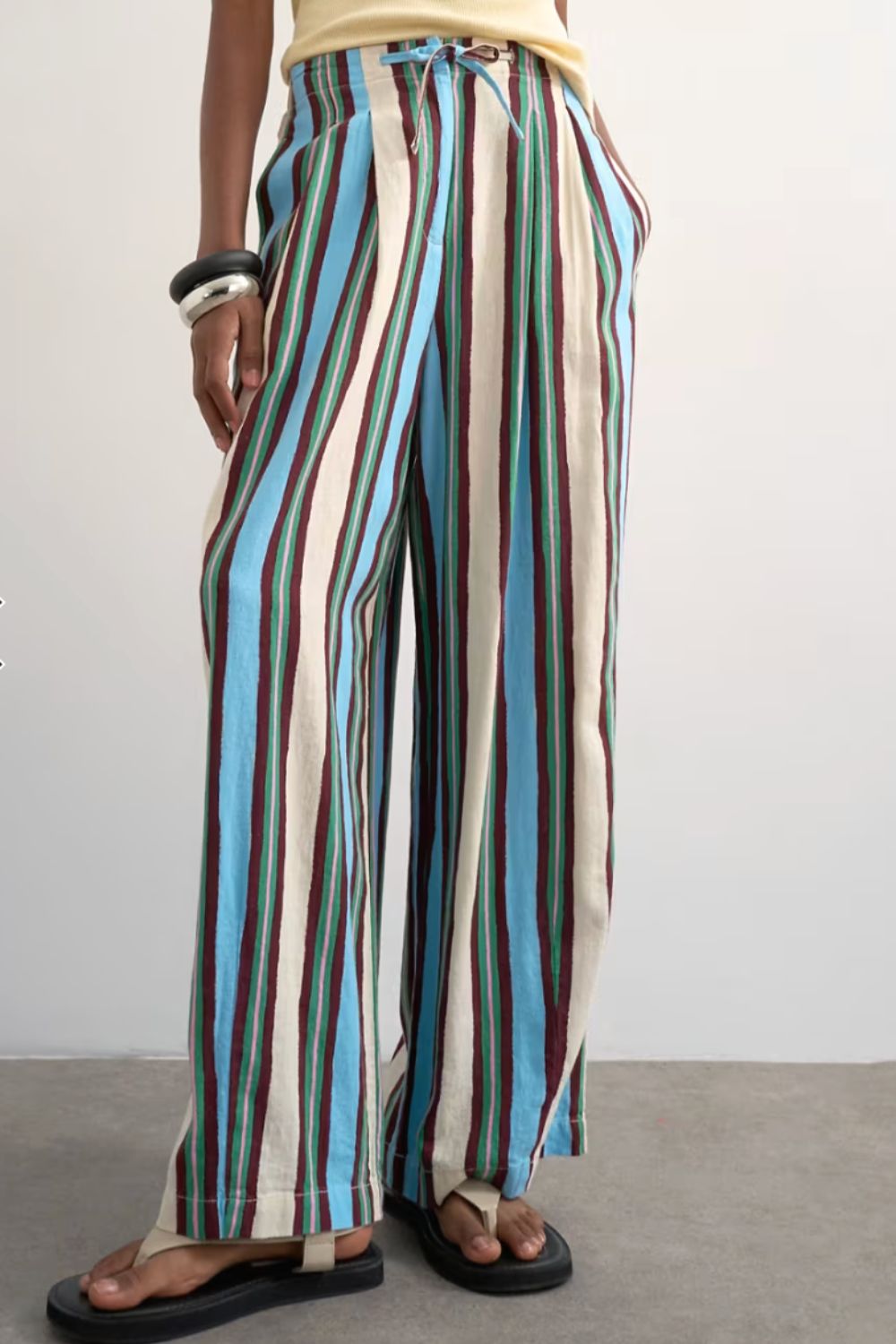 Topshop, Linen wide leg trousers