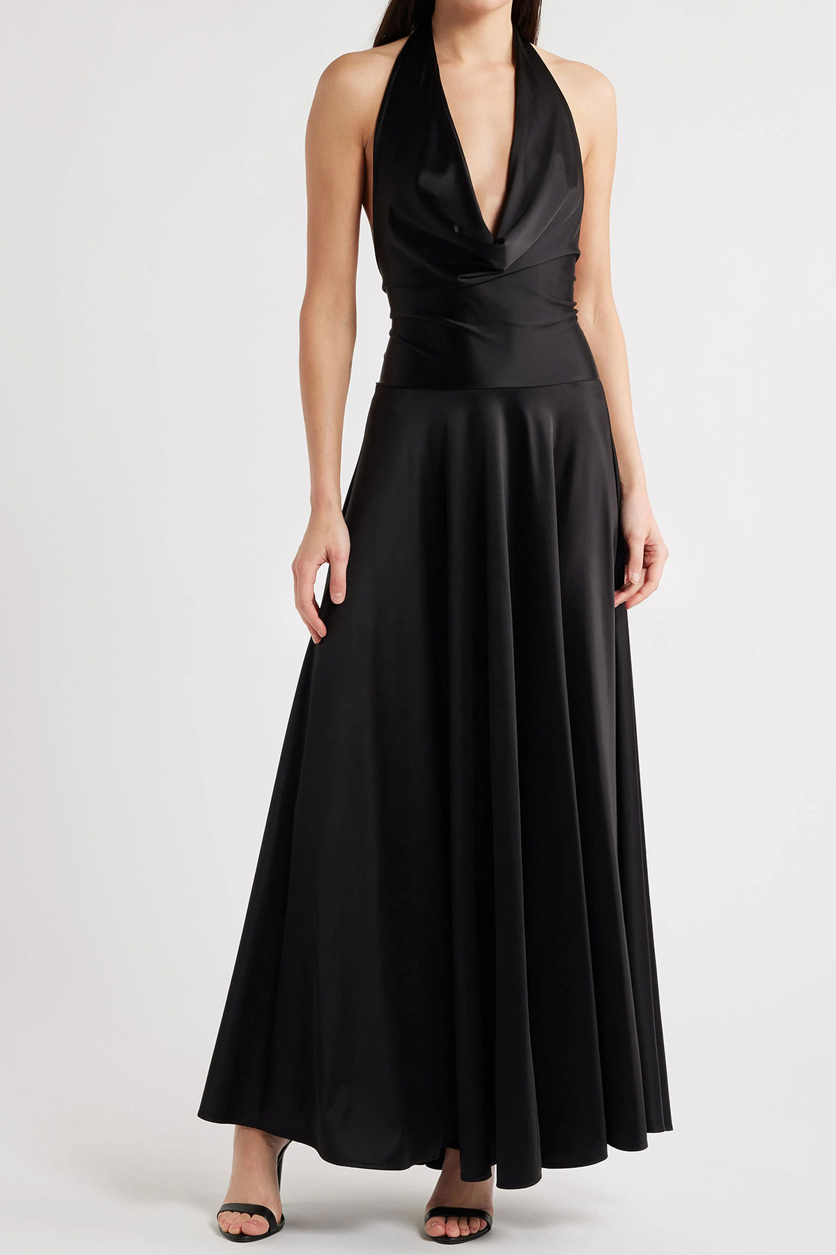 Adora Halter Satin Gown