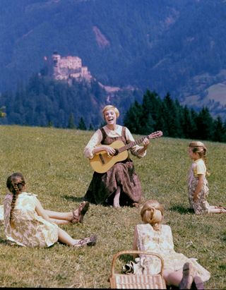 julie andrews singing to children in the swiss alps in Sound of music