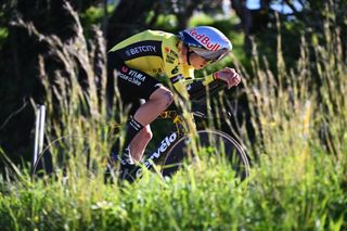 MALHAO PORTUGAL FEBRUARY 23 Wout Van Aert of Belgium and Team Visma Lease a Bike competes during the 51st Volta ao Algarve em Bicicleta Stage 5 a 196 individual time trial stage from Salir to Malhao 477m on February 23 2025 in Malhao Portugal Photo by Tim de WaeleGetty Images