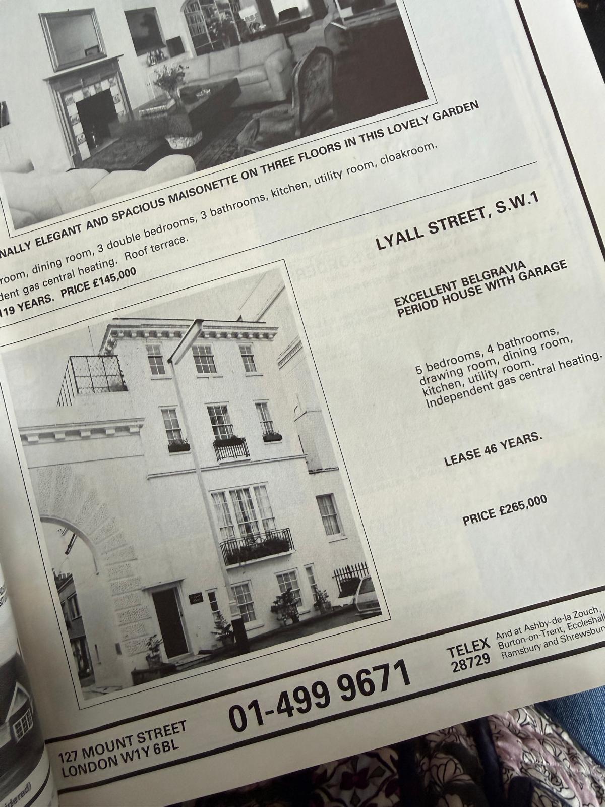 Pages from a Country Life in 1966, showing some vintage adverts