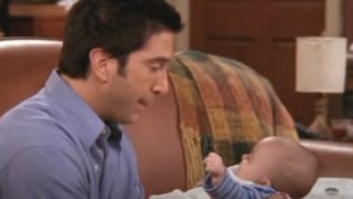 Ross with his daughter in Friends.