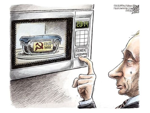 Political cartoon Russia Putin Cold War