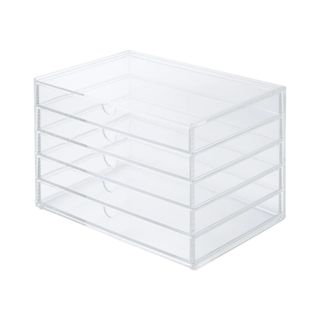 Clear acrylic plastic drawers