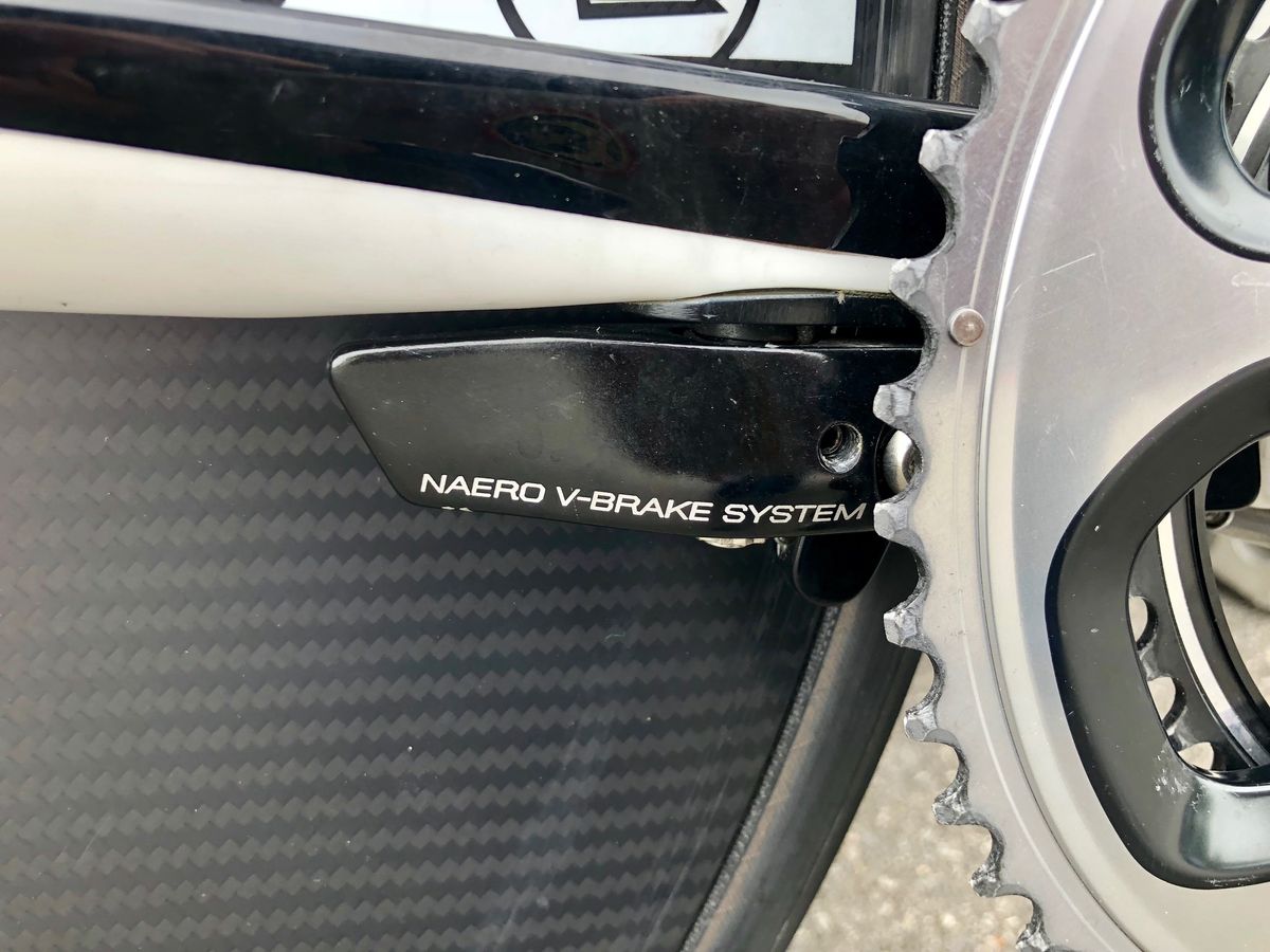 Hidden brake calipers are fine for time trials, but no one envies their braking power