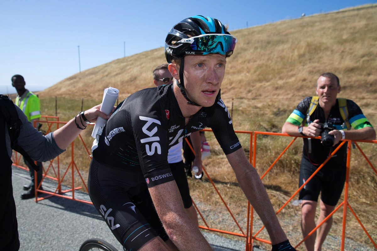 Ian Boswell (Team Sky) after the tough stage 2