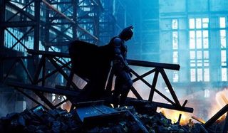 Batman standing solemnly in The Dark Knight