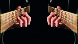 guitar fretboard mirrored image
