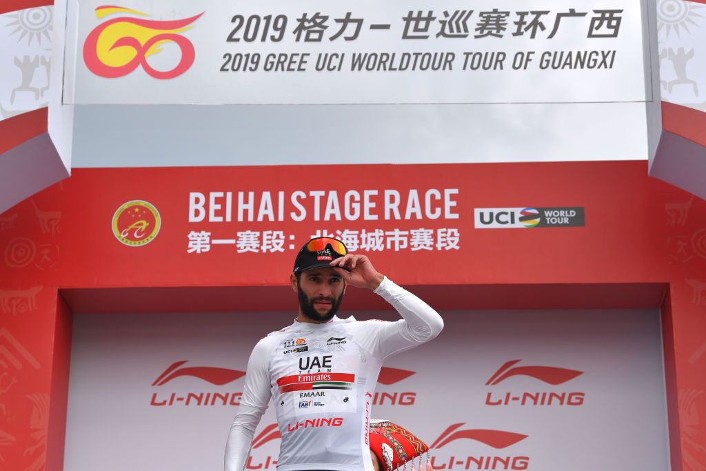 Fernando Gaviria (UAE Team Emirates) won in Beihai on stage 1 of the Tour of Guangxi