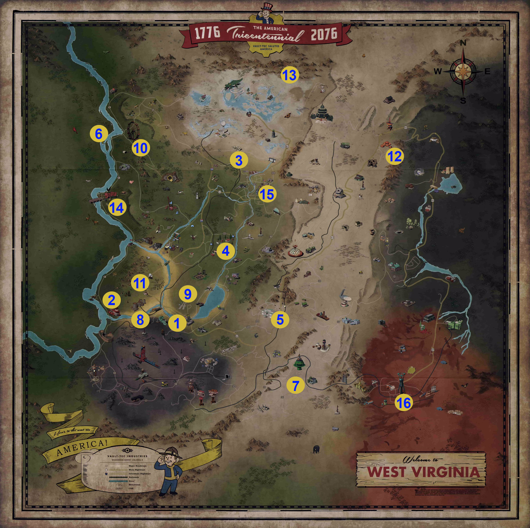 Fallout 76 Full Map All Locations 2083