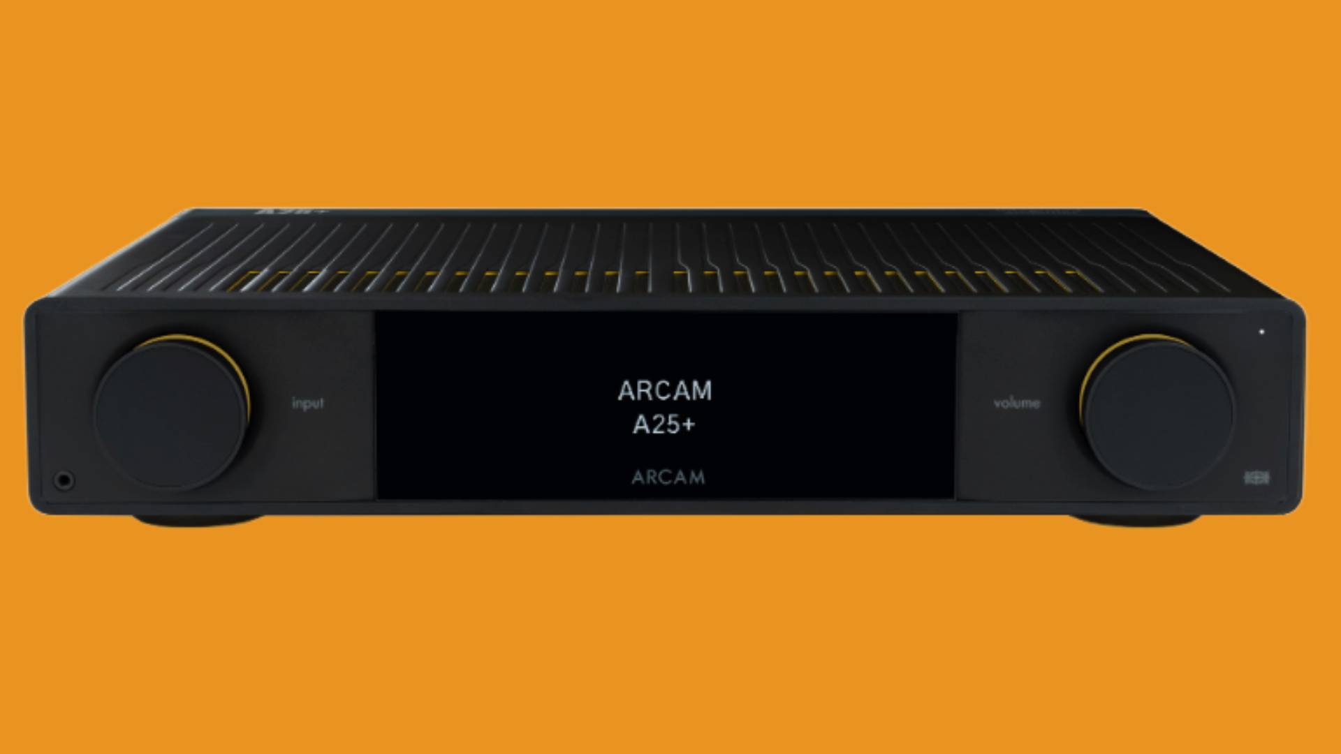 Arcam A25+ on yellow background