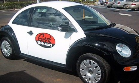 A Best Buy &amp;quot;Geek Squad&amp;quot; car: The big-box retailer is threatening legal action against a rival company that uses &amp;quot;geek&amp;quot; in its ads.