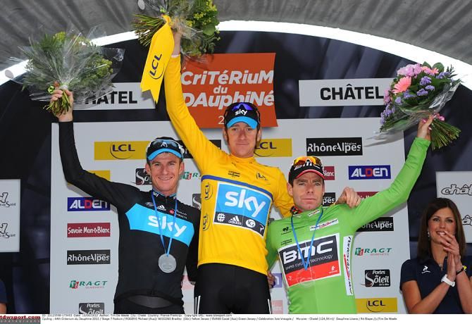 The podium in the Dauphin&eacute; can closely resemble that of the Tour de France