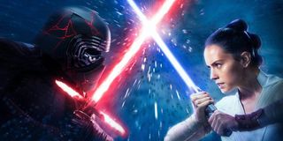 Star Wars: Rise of Skywalker Kylo Ren and Rey lightsaber dueling