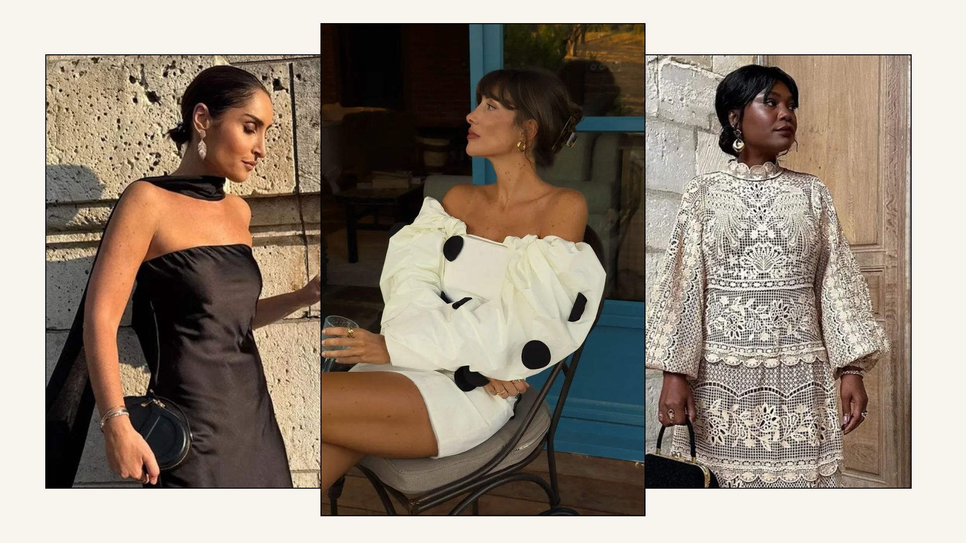 Three women wearing their bob hairstyle in an updo