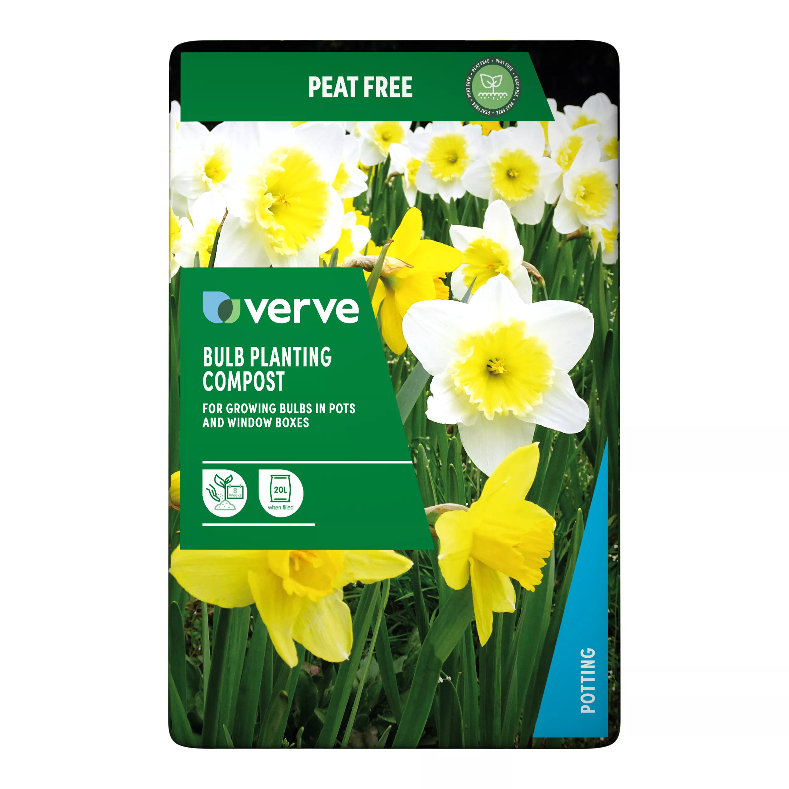 Verve Peat-Free Bulb Planting Compost 20l - Ideal for Growing in Pots &amp;amp; Window Boxes