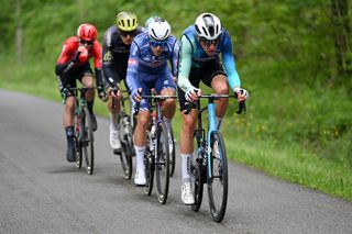 COL DE LA LOGE FRANCE JUNE 03 Bruno Armirail of France and Decathlon AG2R La Mondiale Team competes in the breakaway during the 76th Criterium du Dauphine 2024 Stage 2 a 142km stage from Gannat to Col de la Loge 1251m UCIWT on June 03 2024 in Col de la Loge France Photo by Dario BelingheriGetty Images