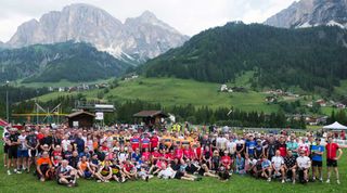 Riders from the Cycling Weekly group at the 2016 Maratona dles Dolomites
