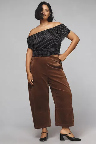 The Izzie Relaxed Pull-On Barrel Pants by Pilcro: Corduroy Edition