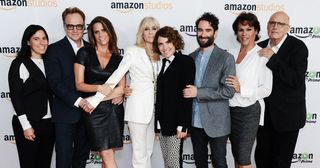 Transparent's Jeffrey Tambor (far right) is joined by some of the series cast and creative team