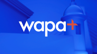 WAPA+ logo on a blue background