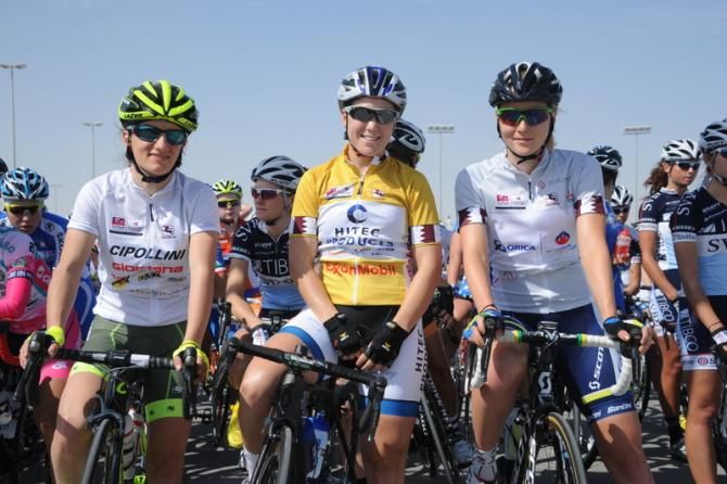 It was all smiles on the start line before the racing began
