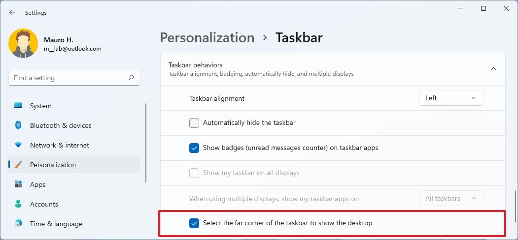 Disable desktop button in Taskbar